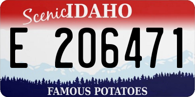 ID license plate E206471