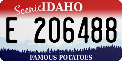ID license plate E206488