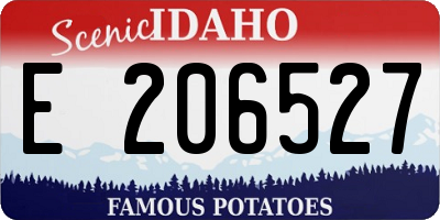 ID license plate E206527
