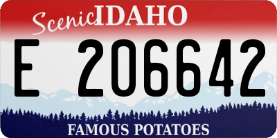 ID license plate E206642