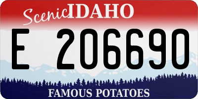 ID license plate E206690
