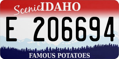 ID license plate E206694