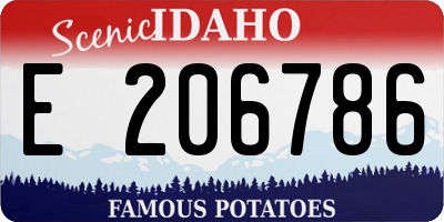 ID license plate E206786