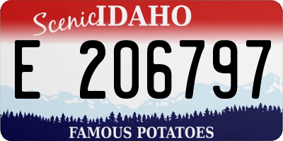 ID license plate E206797