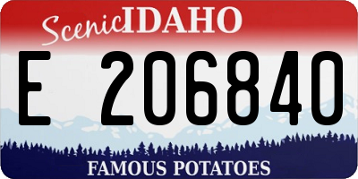 ID license plate E206840