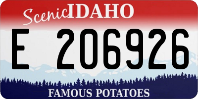 ID license plate E206926