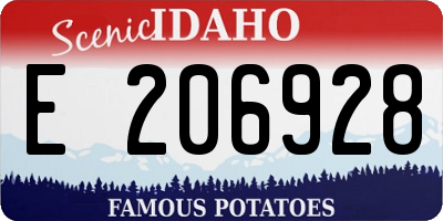 ID license plate E206928