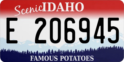 ID license plate E206945