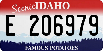 ID license plate E206979