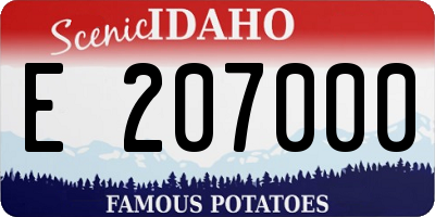 ID license plate E207000