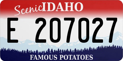 ID license plate E207027