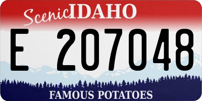 ID license plate E207048