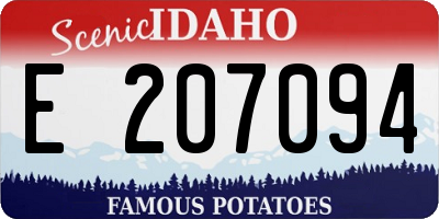 ID license plate E207094