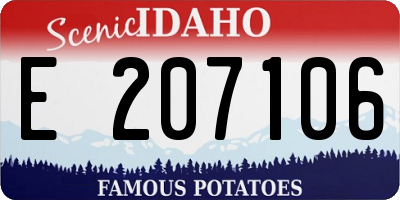 ID license plate E207106