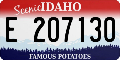 ID license plate E207130