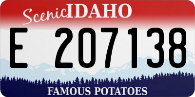 ID license plate E207138