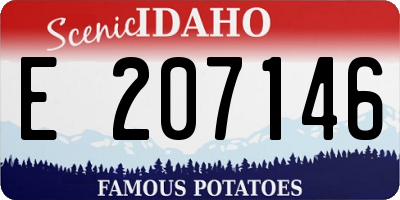 ID license plate E207146