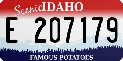 ID license plate E207179