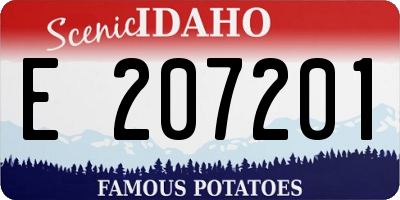 ID license plate E207201
