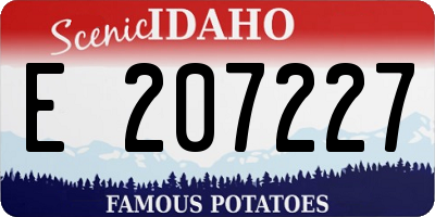 ID license plate E207227