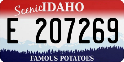 ID license plate E207269