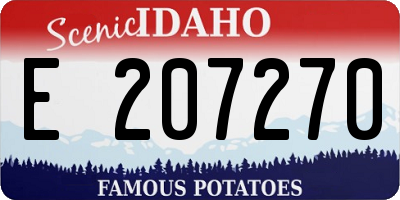 ID license plate E207270