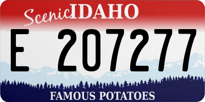 ID license plate E207277