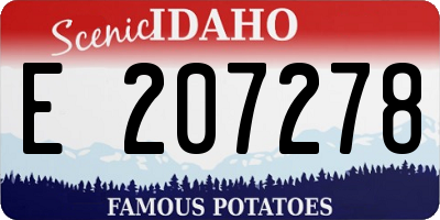 ID license plate E207278