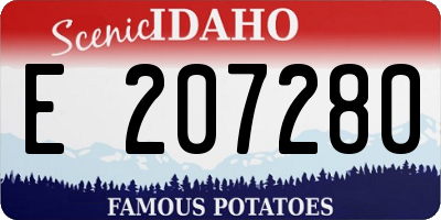 ID license plate E207280