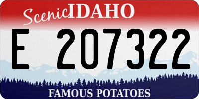 ID license plate E207322