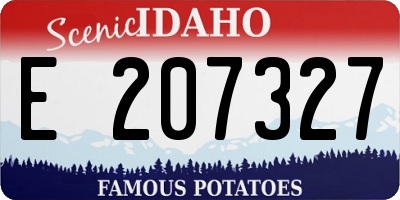 ID license plate E207327