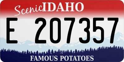ID license plate E207357