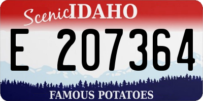 ID license plate E207364
