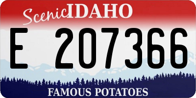 ID license plate E207366