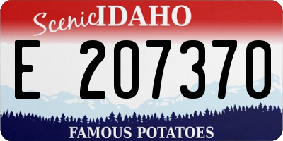 ID license plate E207370