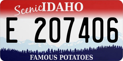 ID license plate E207406