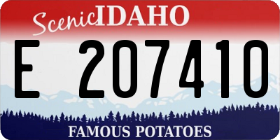 ID license plate E207410