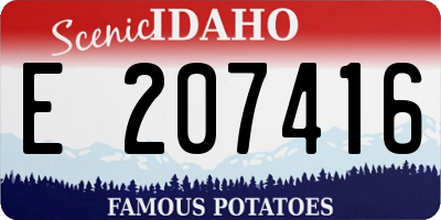 ID license plate E207416