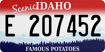 ID license plate E207452