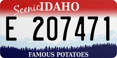 ID license plate E207471