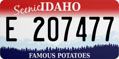 ID license plate E207477