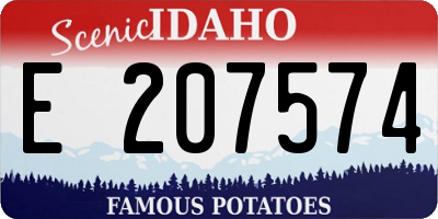 ID license plate E207574