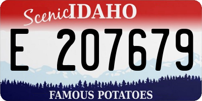 ID license plate E207679
