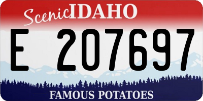 ID license plate E207697