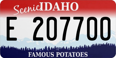 ID license plate E207700