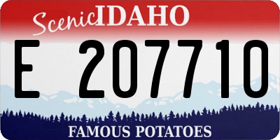 ID license plate E207710