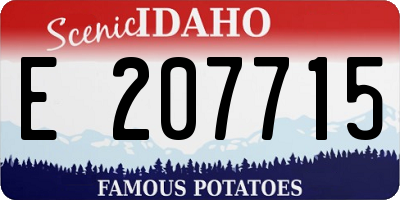 ID license plate E207715