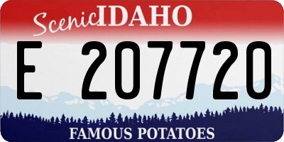 ID license plate E207720