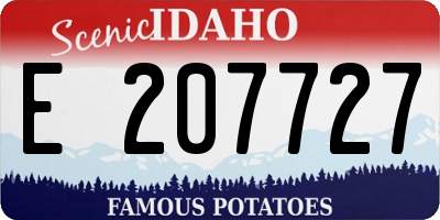 ID license plate E207727