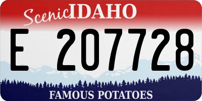 ID license plate E207728